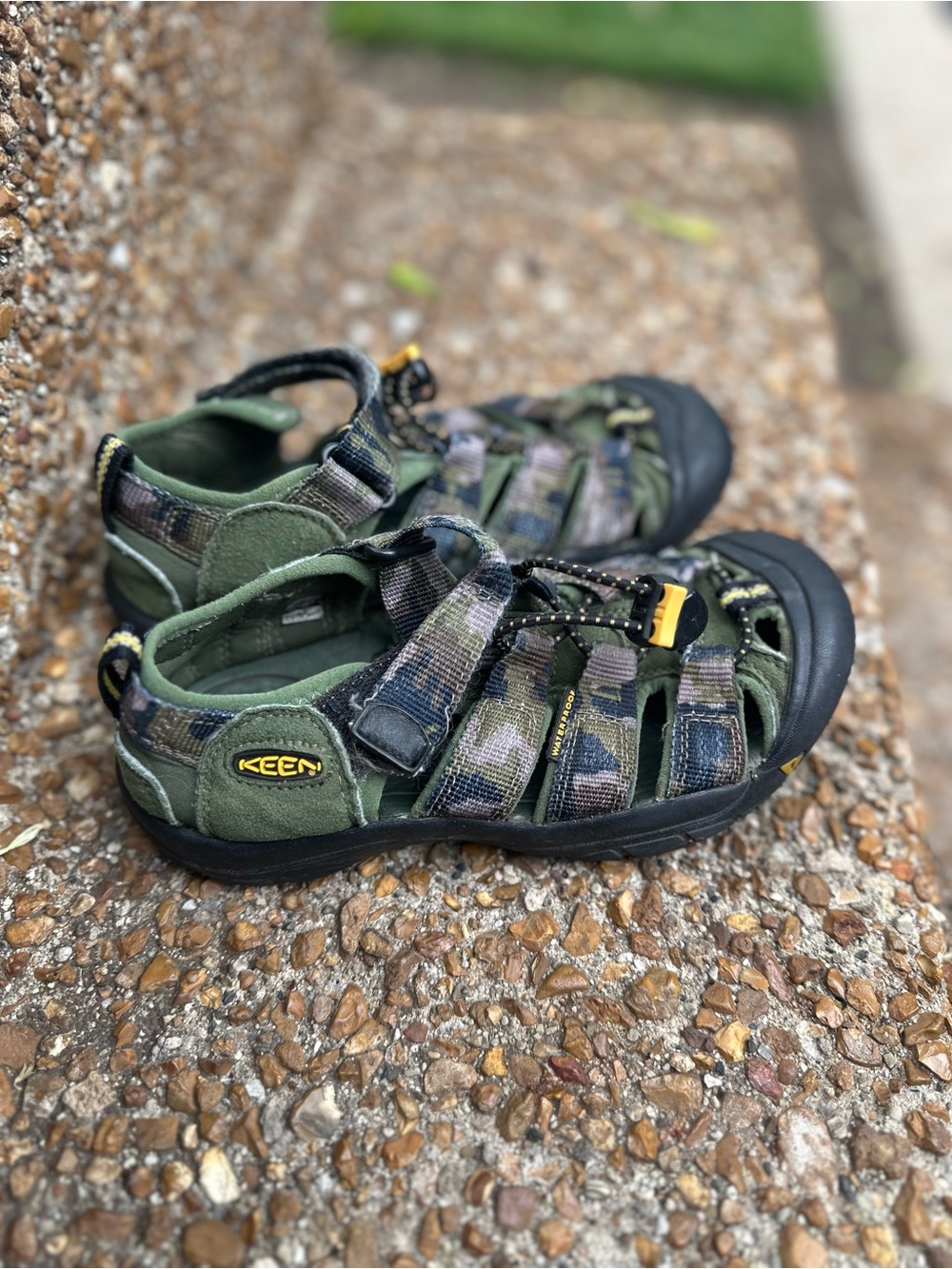 Keen Kids Camo Green Closed-Toe Sport Sandals